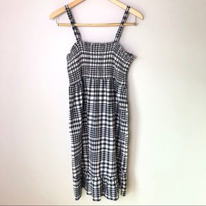 Faded Glory Navy Plaid Checkered Sundress